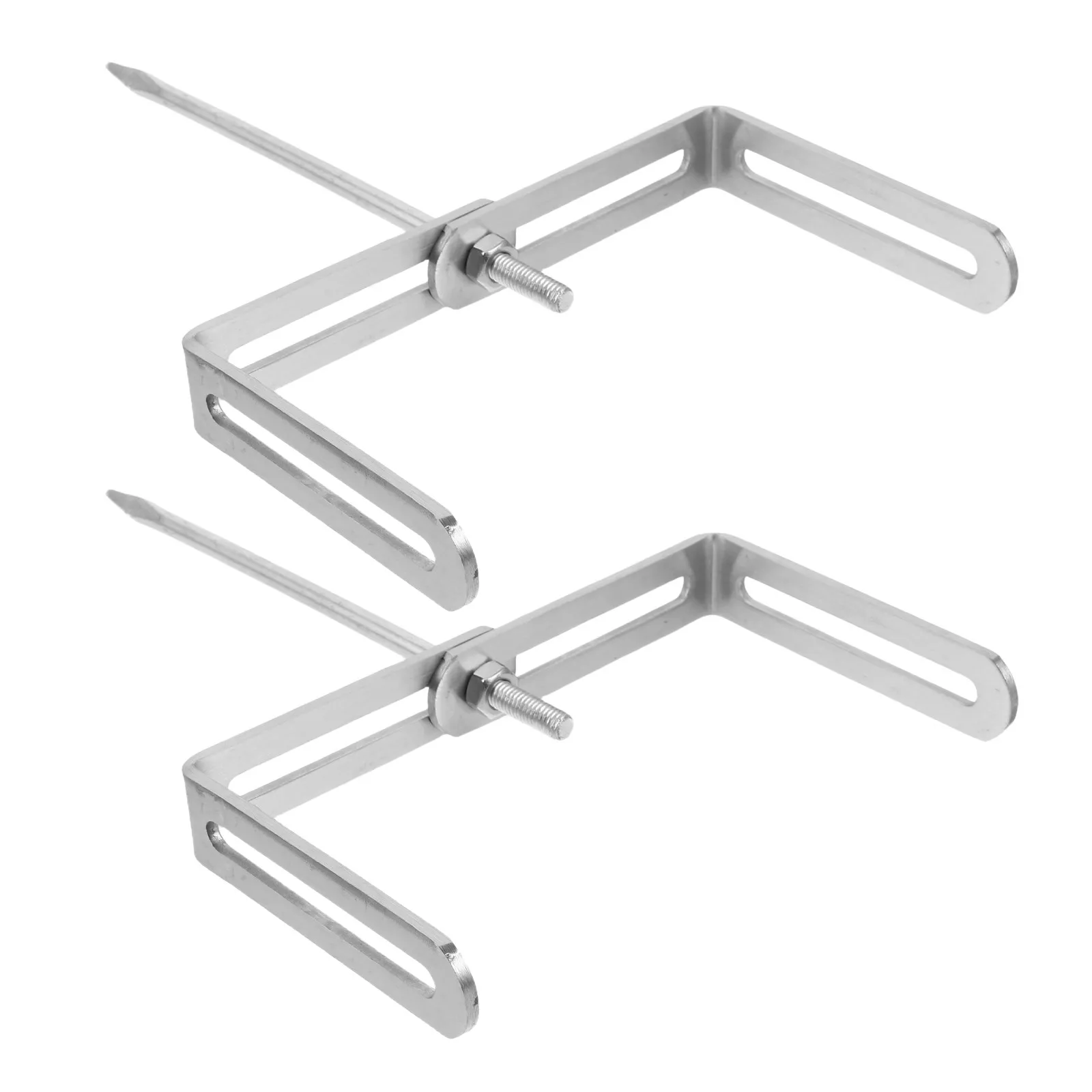 

2Pcs Metal Downspout Retainer Stake Adjustable Gutter Downspout Bracket for Outdoor Lawn Garden Rainwater Drainage Support 15Cm