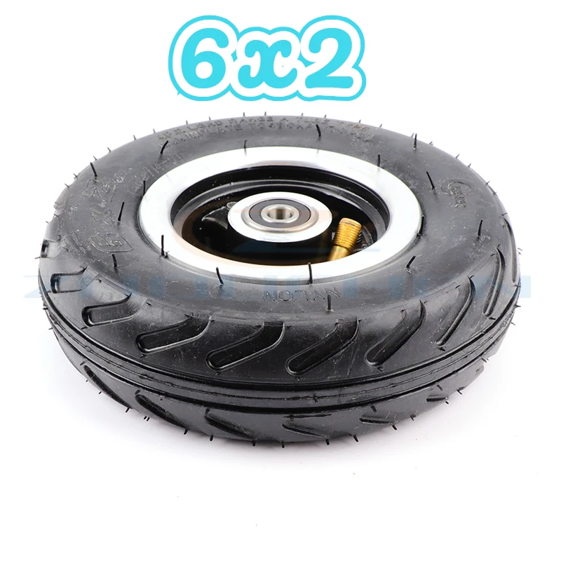 6 inch Solid Tire wheel 6X2 Tire Inner Tube for Electric Scooter WheelChair Truck F0 Pneumatic Wheel Trolley Cart Air Wheel Bike