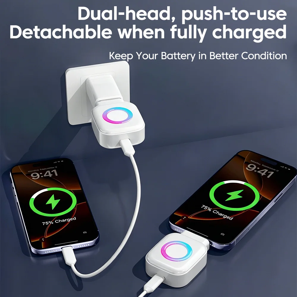  Type-C Fast Charge Safety Separator Automatically Cut Power When Fully Charged Protect Phone Battery Health Anti-Overcharge