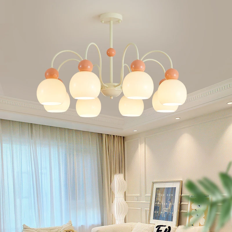 

Modern Led Ceiling Lamp Bedroom Living Room Dining Room Ceiling Pendant Lamp Cream-style Girlish Heart Indoor Lighting Fixtures