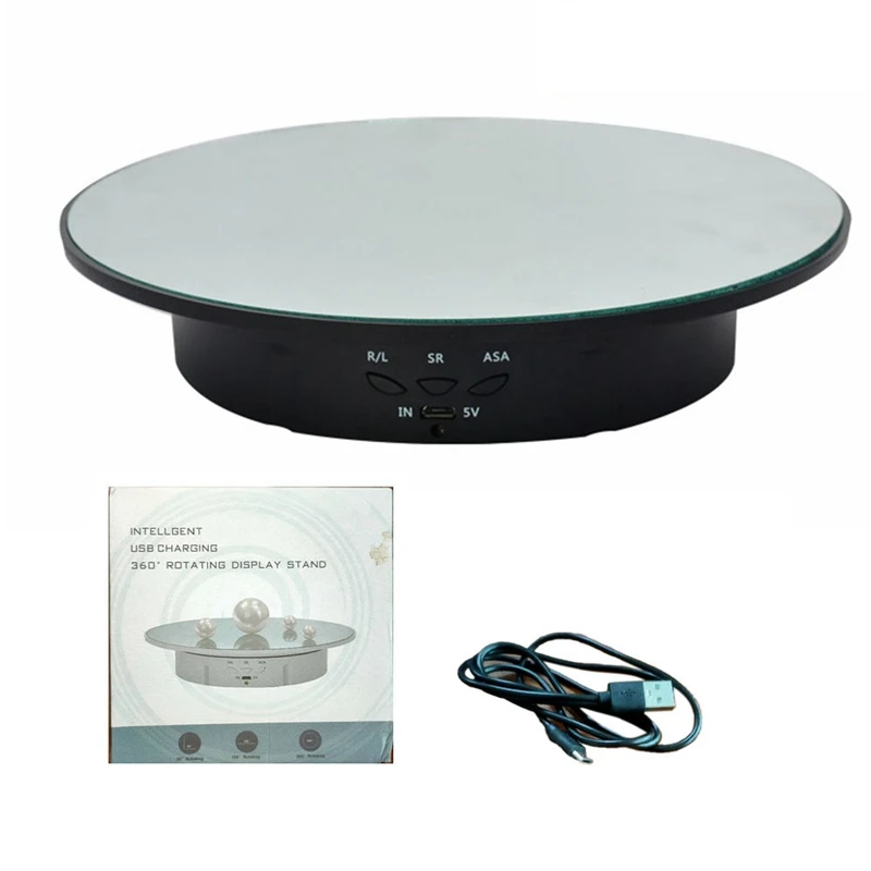 

Rechargeable Automatic Revolve Live Jewelry Artifacts Video Electric Rotational Table Panoramic Display Table