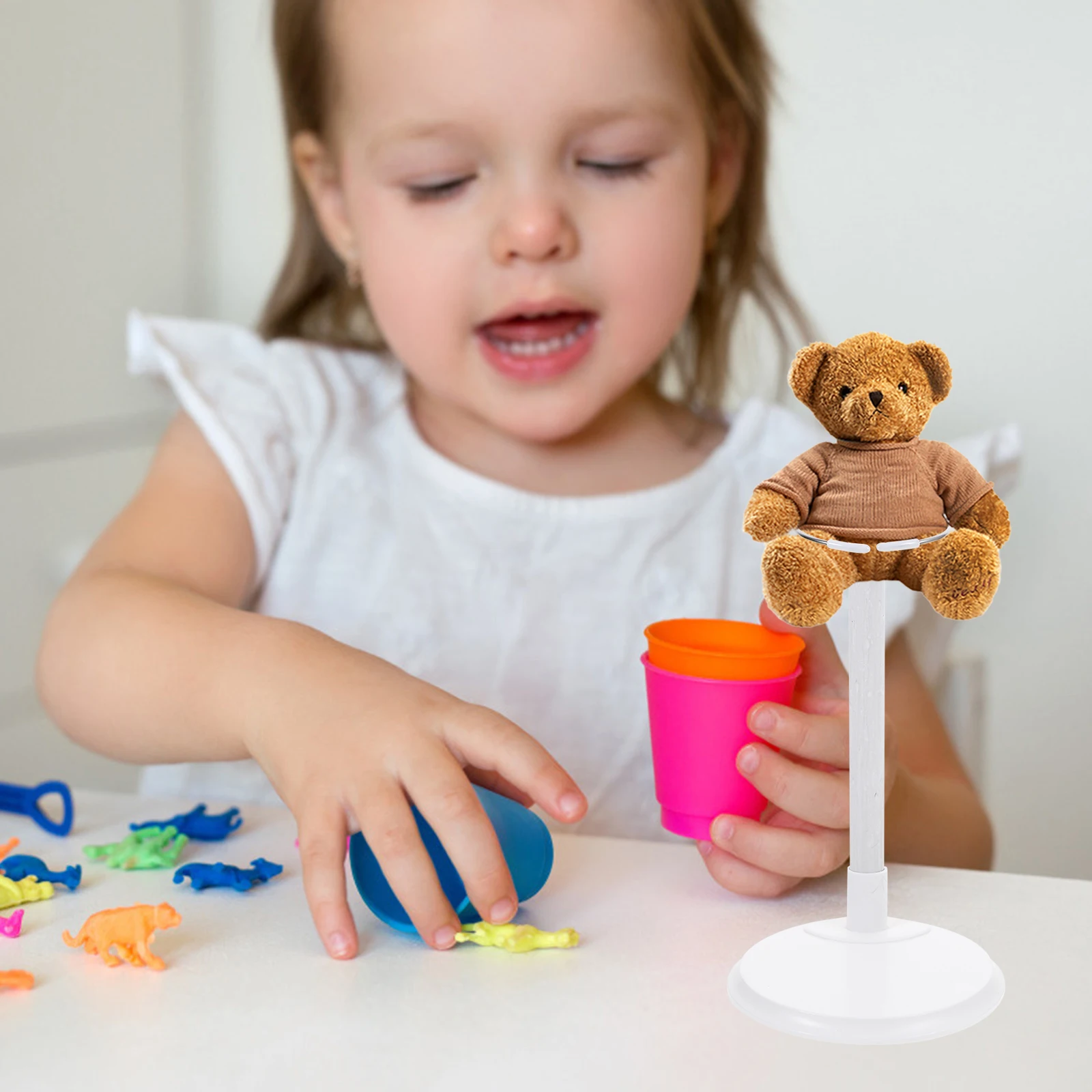 Brown Portable Stands Figures Display Rack Shelf Decorative Shelves Support Holders Stable Stand Action Figure