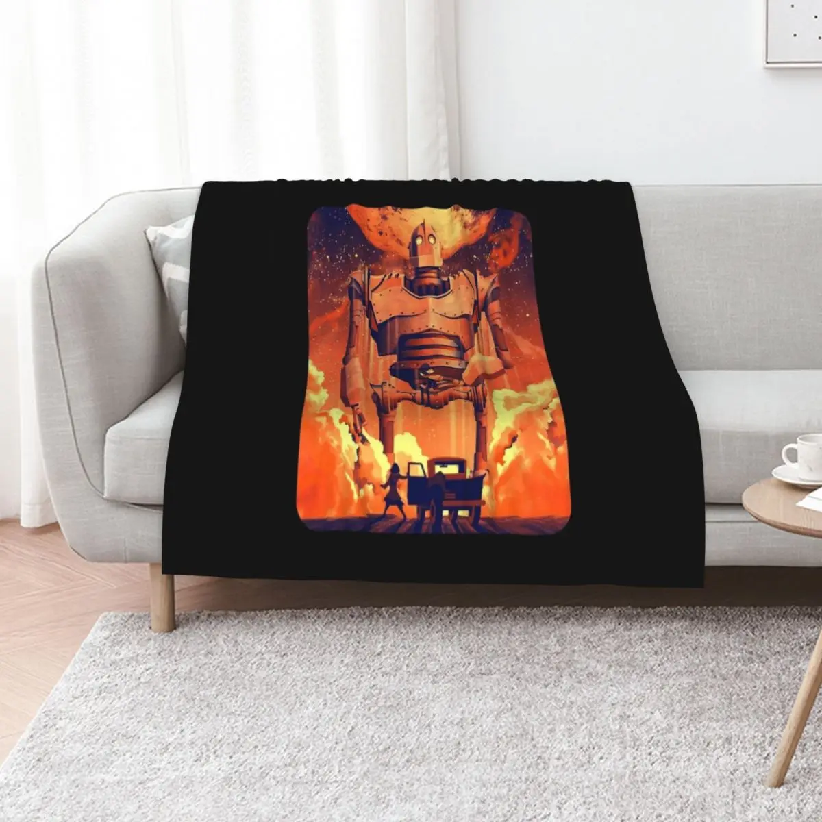 Iron Giant Throw Blanket for babies halloween Cute Plaid Multi-Purpose Single Sleeping Bag Blankets