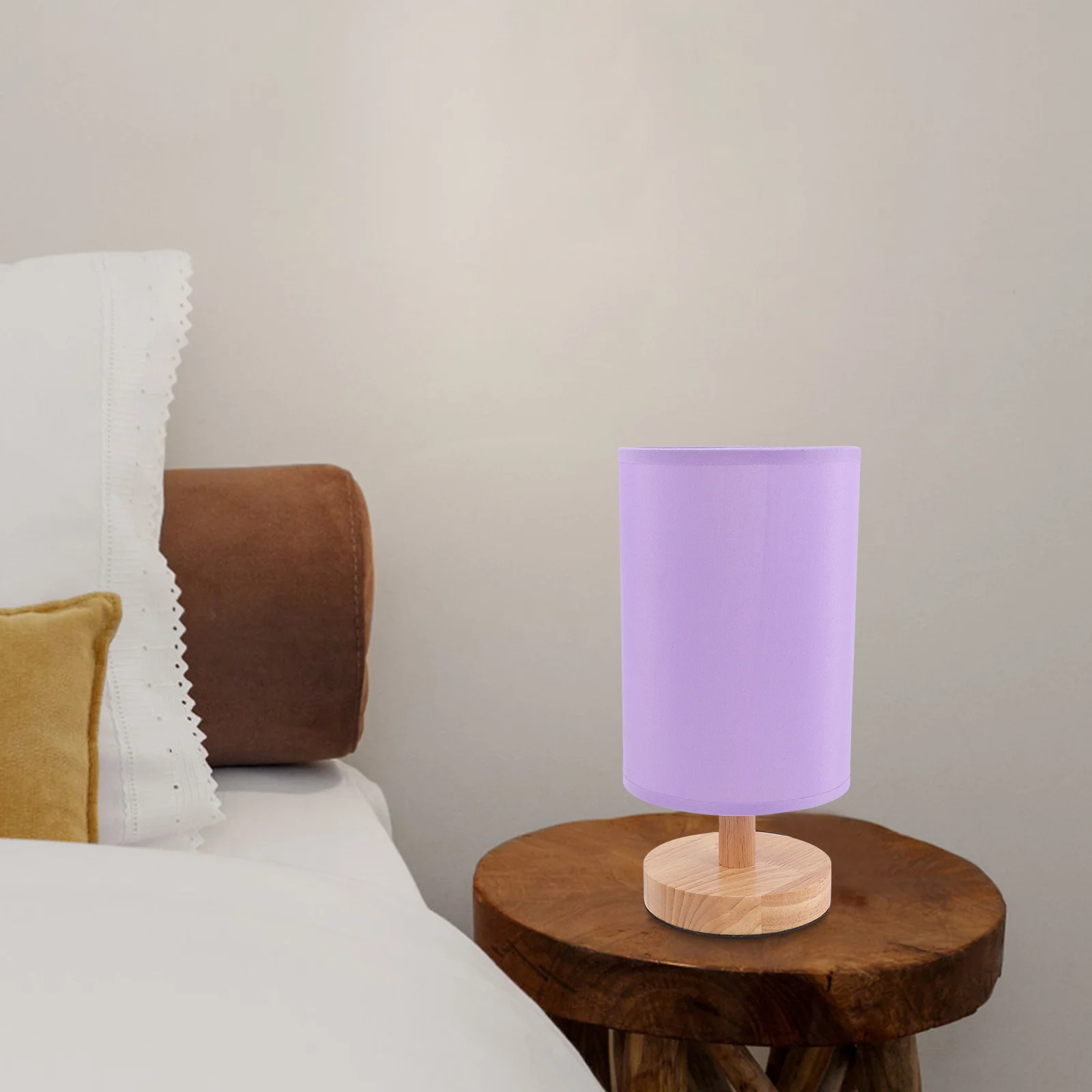 

Solid Wood Table Lamp Led Night For Bedroom Home Office Decor Desktop Lamp Warm Light Decorative Small Desk Light