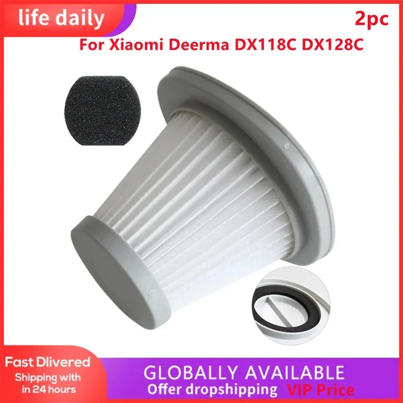 Filters For Deerma DX118C DX128C With Filter Sponge Vacuum Cleaner Accessories Handheld Cordless Replace For Home Clean