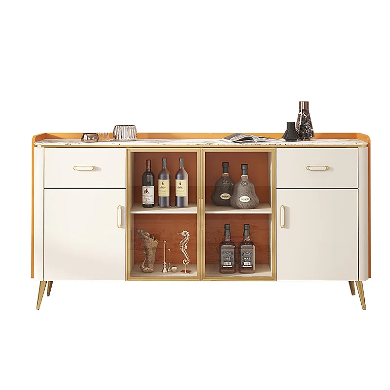 

Bright rock slab dining side cabinet Modern simple wall storage cabinet