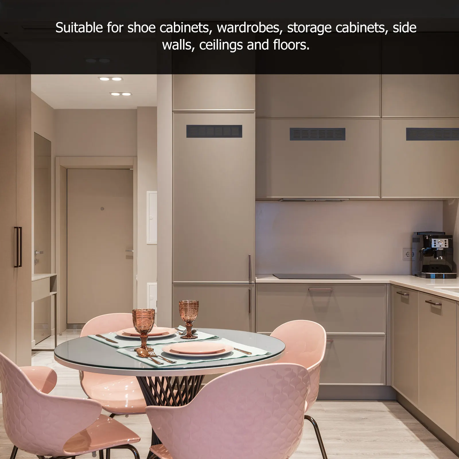 

2 шт. Вентиляционные решетки для шкафов из алюминиевого сплава, дышащие сетчатые вытяжные вентиляционные решетки прямоугольной формы