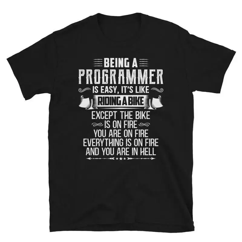 Geeky IT Computer Nerd Everything Is On Fire TShirt
