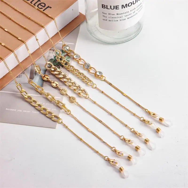 Metal Glasses Chain Gold Exaggerated Eyeglasses Chains Mask Hanging Rope Fashionable  Sunglasses Accessory For Women Gifts