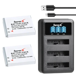 NB-6L NB-6LH NB6L NB 6L 6LH NB6L Battery + USB Charger For Canon SX700 SX710 SX700HS S120 S110 SX170 IS S200 280HS S95 SX260