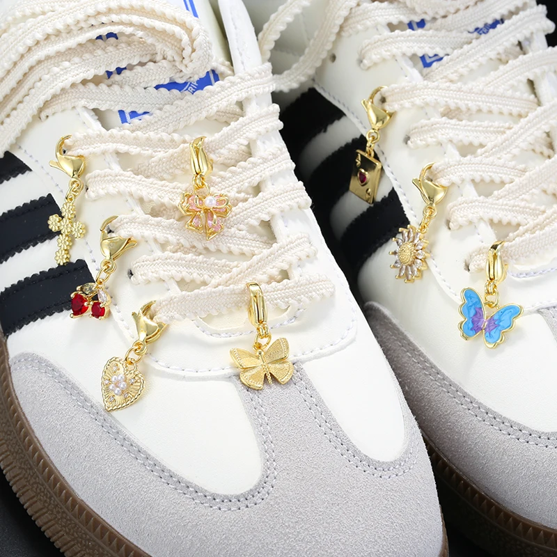Cute Sports Shoes Accessories Casual Shoes Pendant Flower Love Pendant  Lace Shoes Accessories