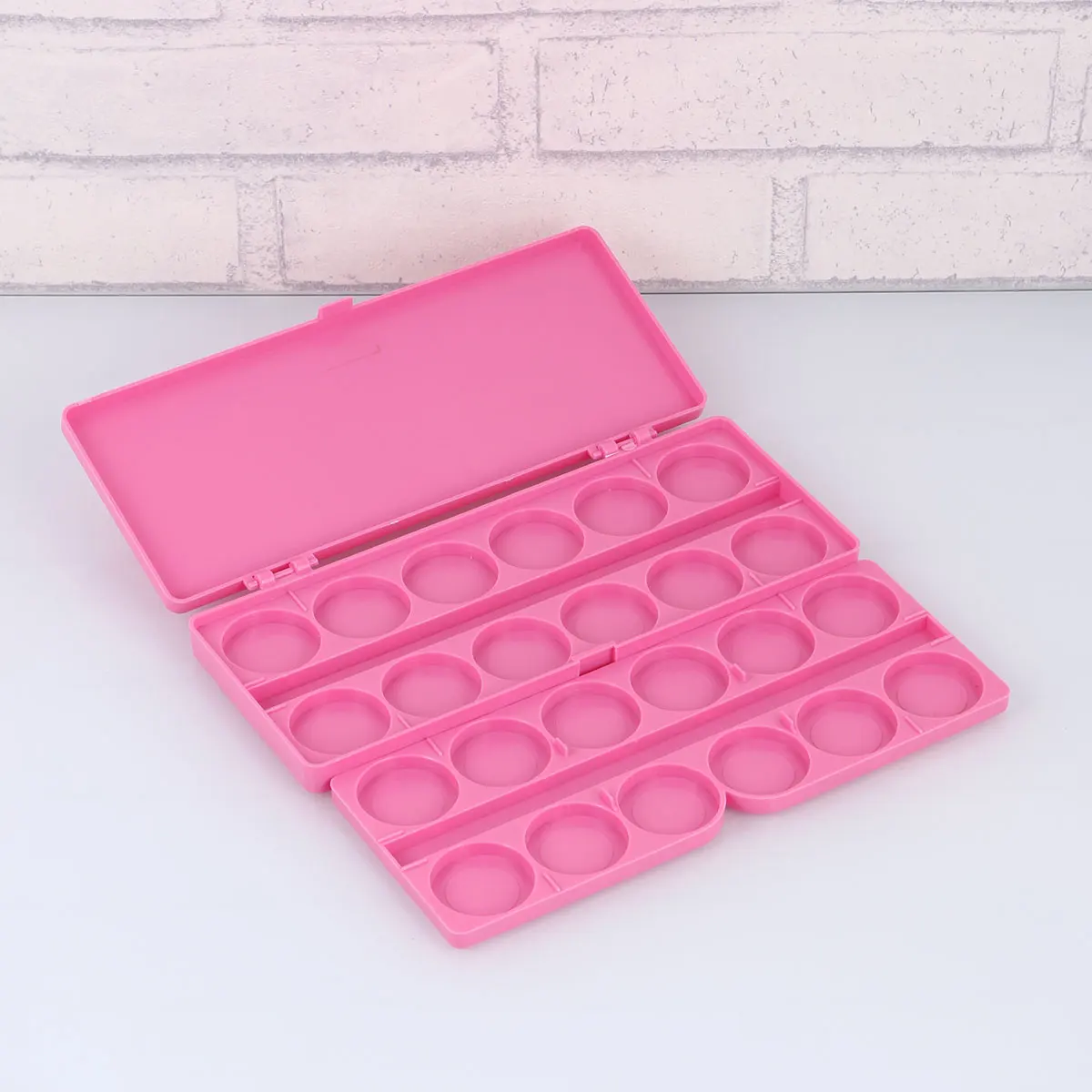 

24 Wells Paint Box Durable Plastic Palette Foldable Lightweight Sealing Watercolor Gouache Acrylic Oil Paints Painting Tray