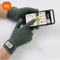 Xiaomi Winter Men's Knitted Gloves Touch Screen Men's Gloves Thickened Warm Cashmere Solid Color Business Gloves Winter