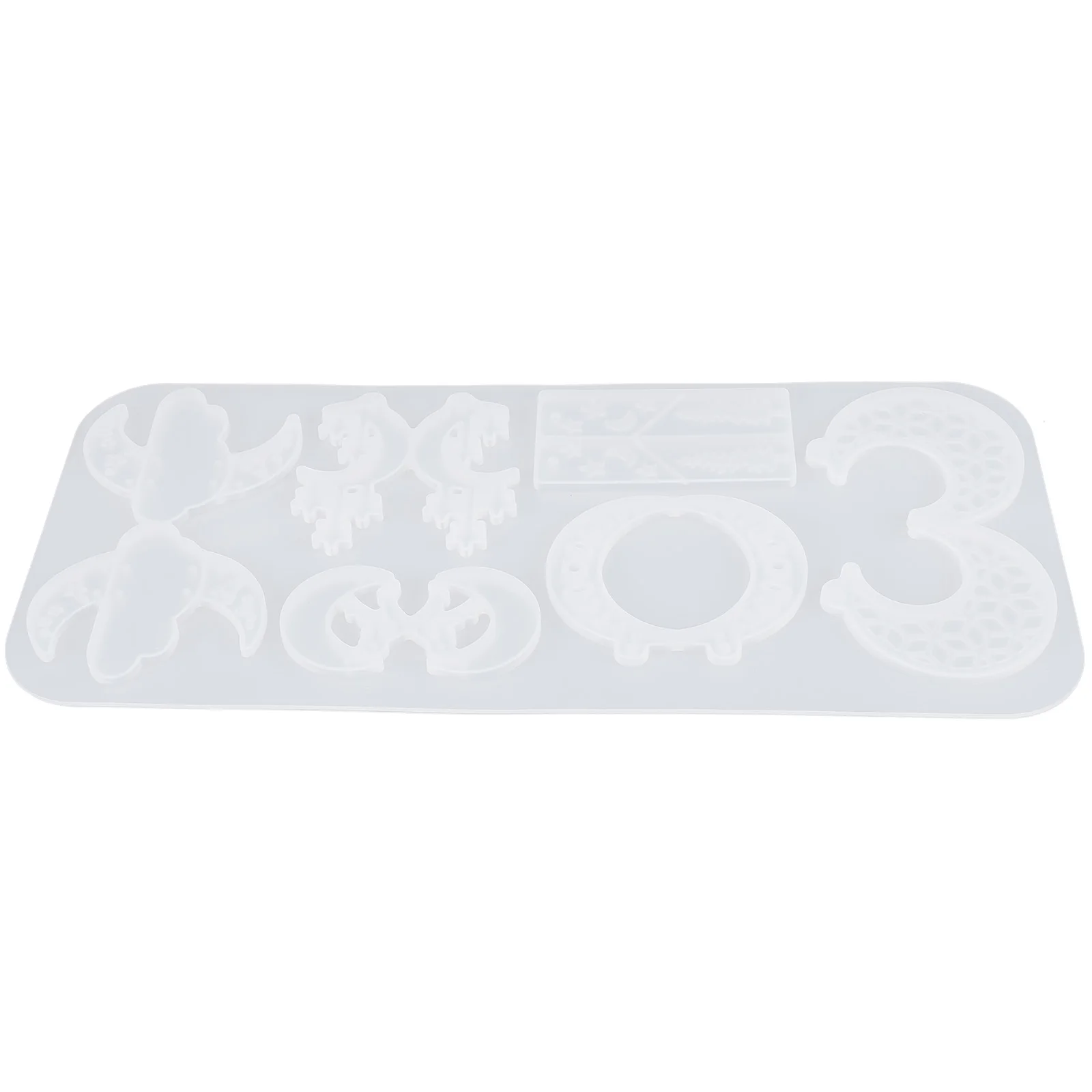

DIY Silicone Mold for Earring Pendant Resin Craft Geometric Puzzle Heart Shape 055 White Reusable Jewelry Making Supplies