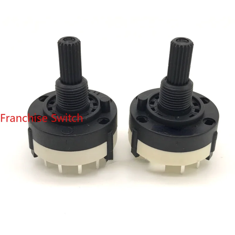 10PCS RS26MM Band Rotary Switch, All Plastic, 1 Pole, 12 Gears, Adjustable Gear Position