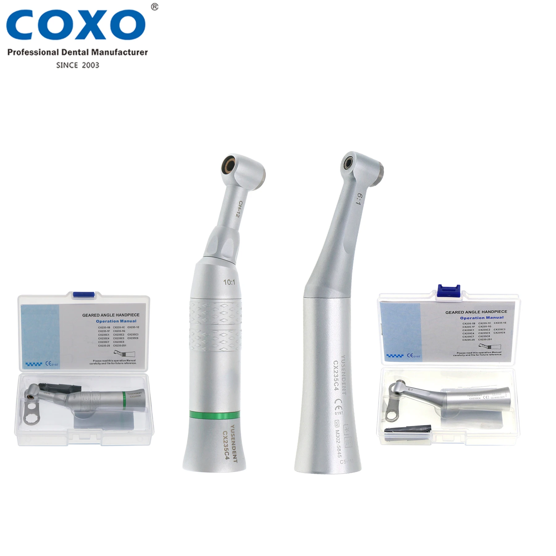 COXO Dental Contra Angle Handpiece Endo 10:1 6:1 Fit Dentsply Sirona NSK