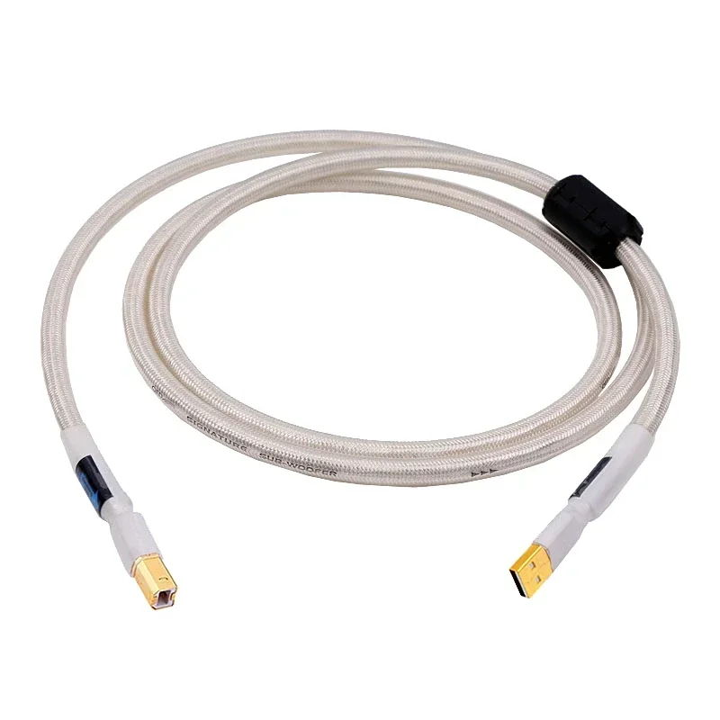 

HiFi Audio Line QED Silver Plated Copper USB A To B Digital Cable for Sound Card Decoder DAC Mixer