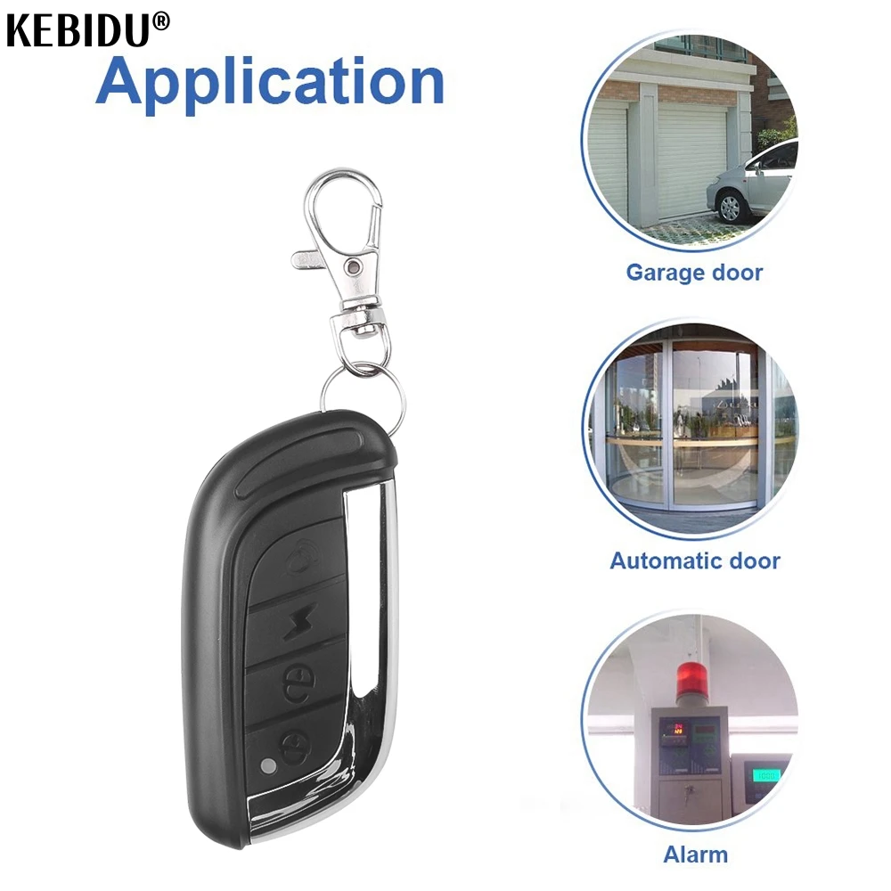 1PC 433MHz RF Copy Remote Control Electric Garage Door Opener Remote Controller Duplicator Clone Cloning Code 4 Keys Transmitter