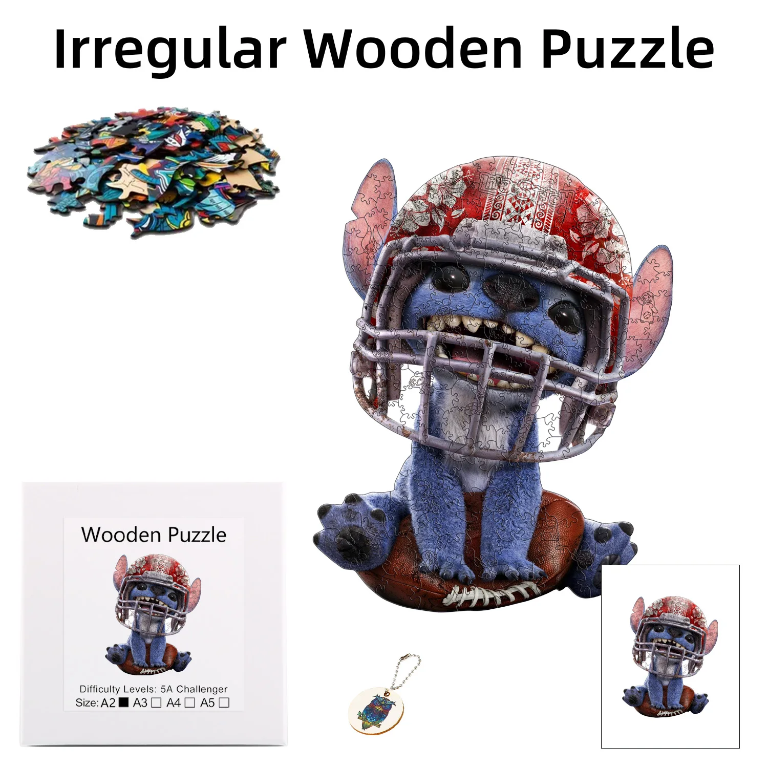 

Disney Alien with Helmet Stitch Juice Adult jigsaw Wooden Puzzle Is The Best Christmas Gift For Children Family And Friends