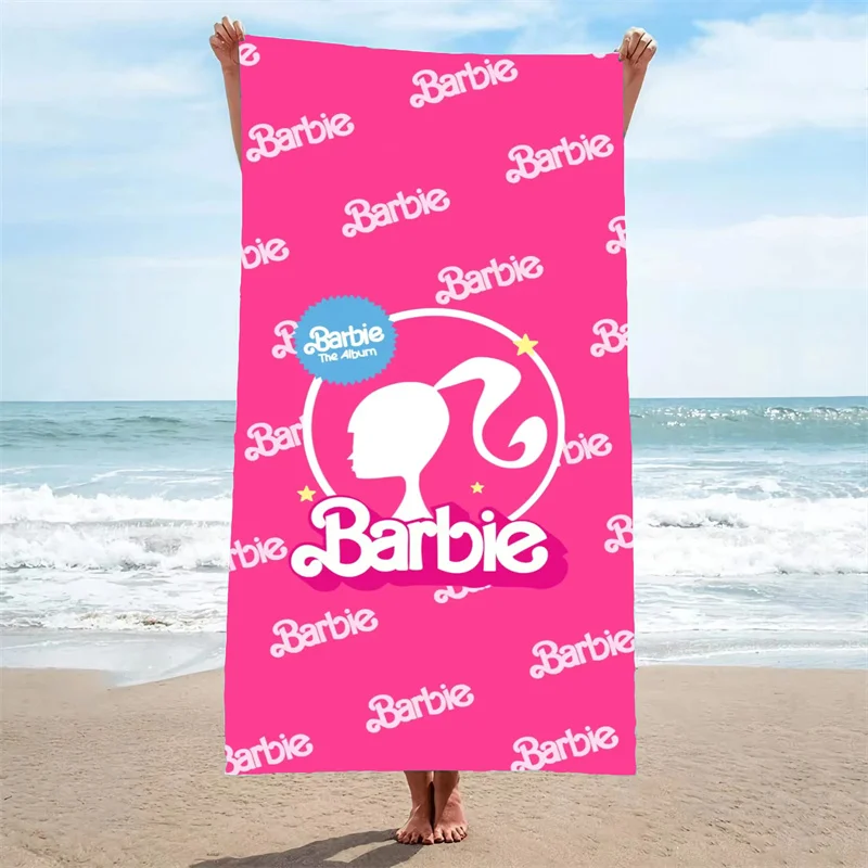 

Cartoon Barbie Beach Towel Cute Beauty Room Decor Bath Girls Children Hand Towels for Bathroom Shower Fairy Princess Bath Towel