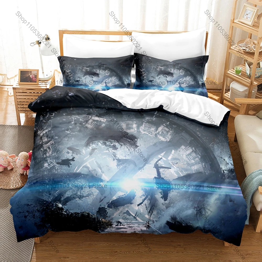 3D Printed Titanfall 2 Pilot & Titan Character Bedding 3Pcs 1 Quilt Cover & 2 Pillowcases All Season Gamer Bedroom Home Decor