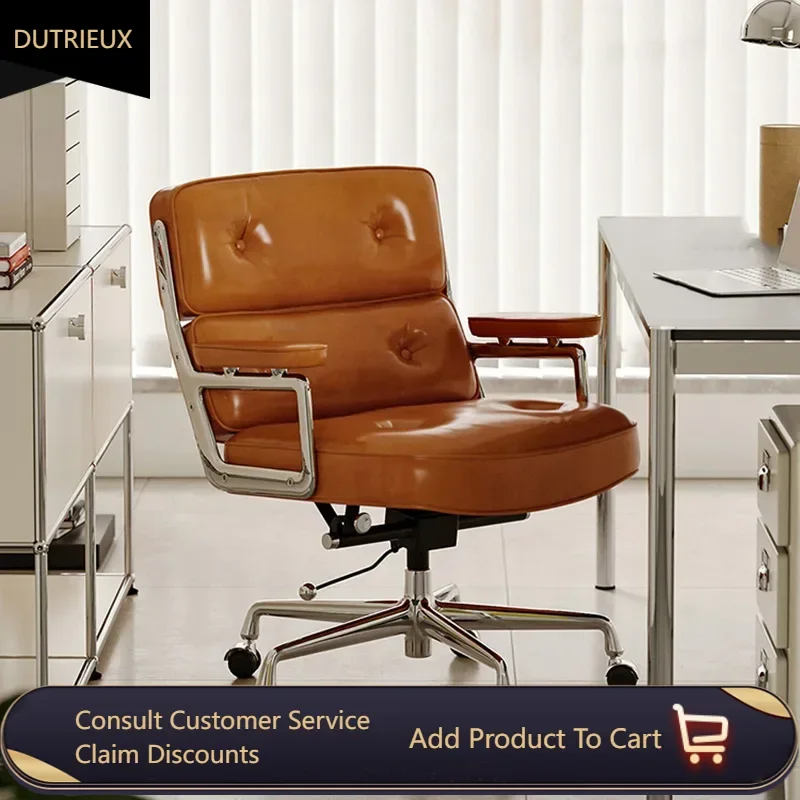 

Rotating Relax Office Chair Support Luxairy Leather Designer Ergonomic Chair Mobile Computer Comfy Silla Oficina Cute Furniture