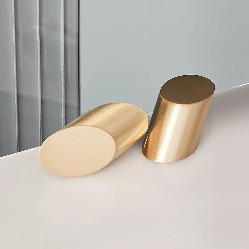 Solid brass Cabinet Knob Handle Dresser Knobs Gold Brass Drawer Pulls Handles Modern Simple Knob Kitchen Pull