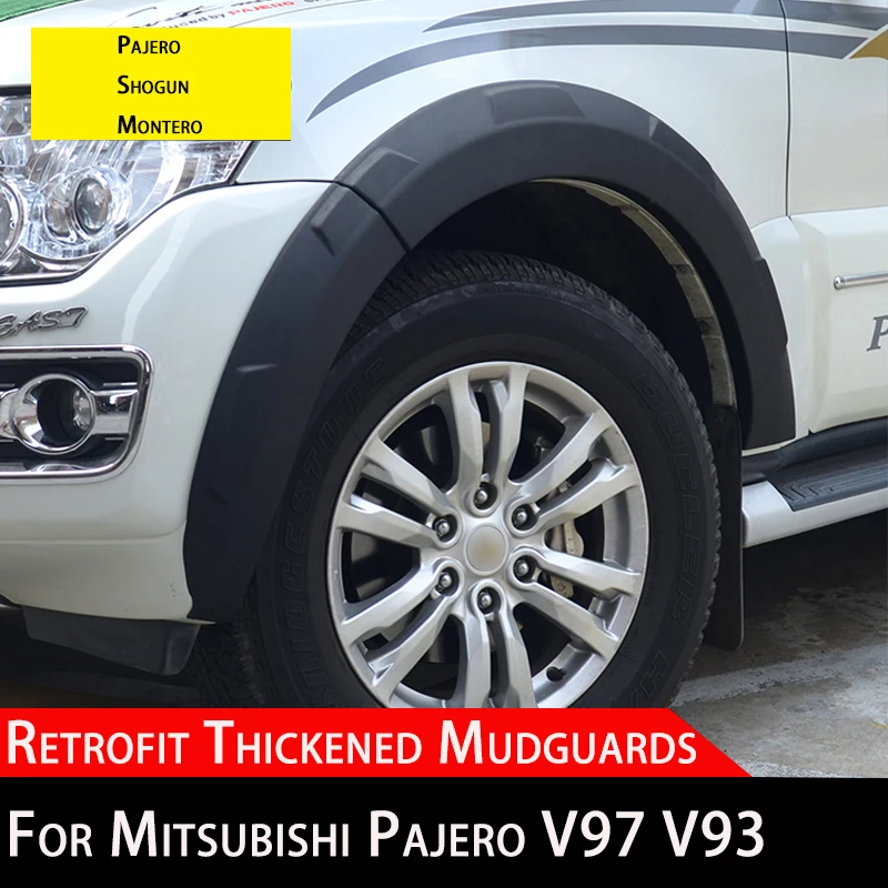 

For Mitsubishi Pajero Flares Mudguards Off-Road Wheel Eyebrows Widened Decorative V97 V93 Pajero Shogun Wheel Fender Accessorie
