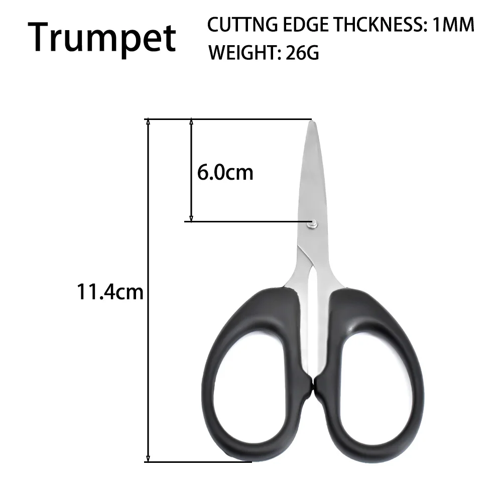 1-2Pcs Stationery Stainless Steel Scissors Student SafeCutting Stationery Scissors for Office Work/Craft Sewing/Handwork Cutting