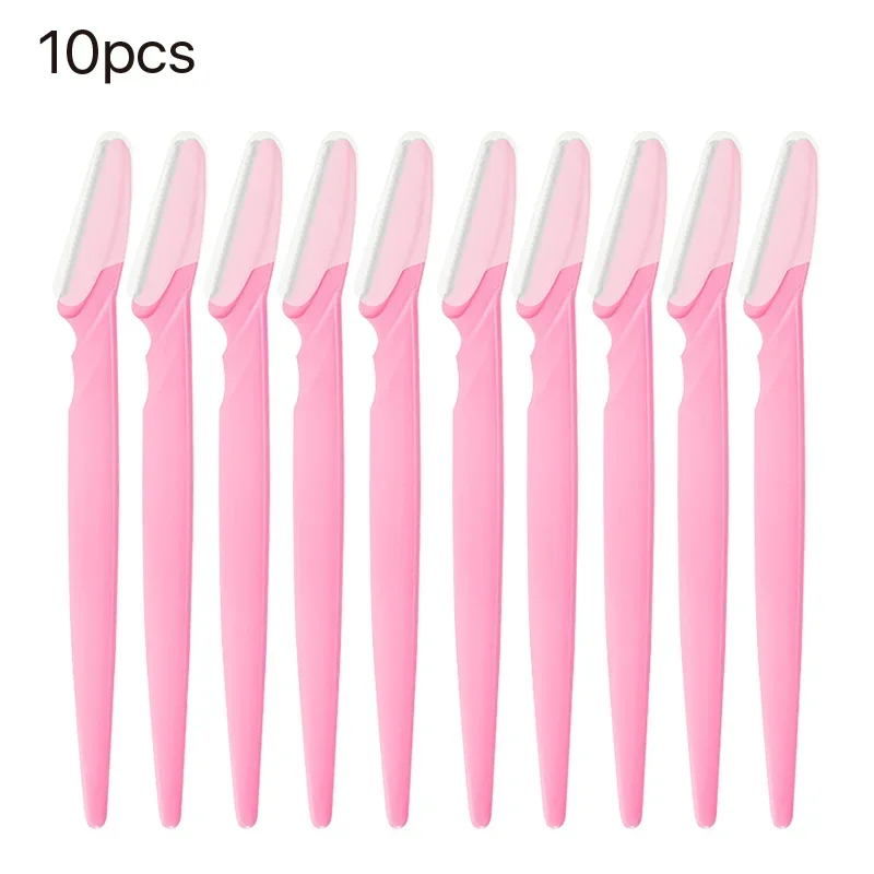 CNKESS 10 Pz Rasoio per sopracciglia Lama Rasoio per il viso portatile Rasoio per sopracciglia Epilazione Depilazione Frese Rasoio di sicurezza Donna Trucco