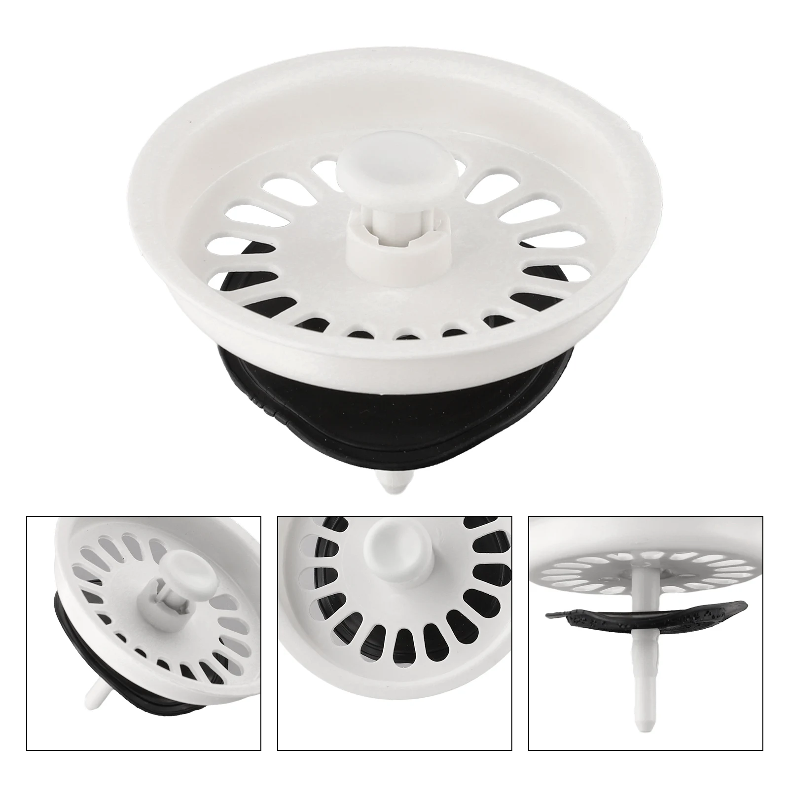 Strainer Plug Kitchen Sink Cover Kitchen Water Drain 1pc 80mm Cover Plastic Strainer Plug Water Drain Practical