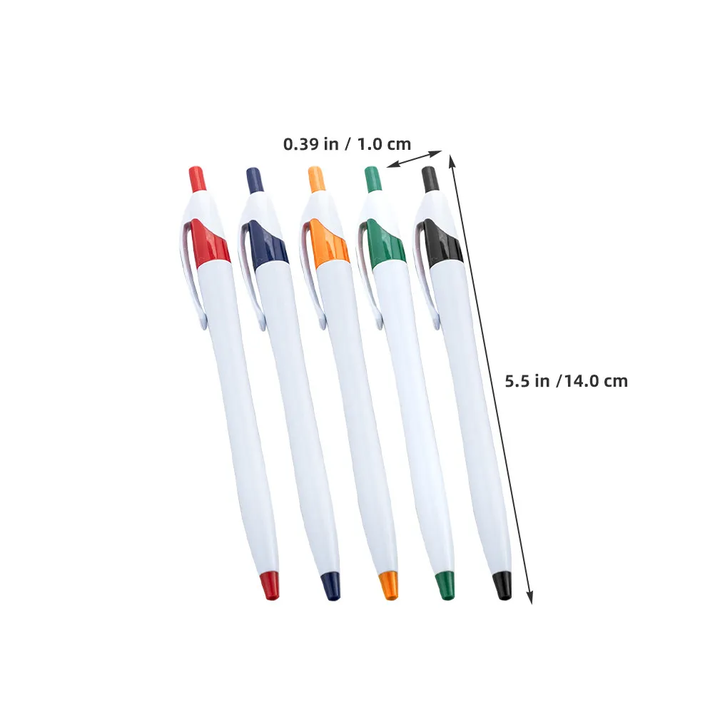 50Pcs Professional Black Ballpoint Pens Press Operated Retractable Design Fine Tip Smooth Writing for Business Student Teacher