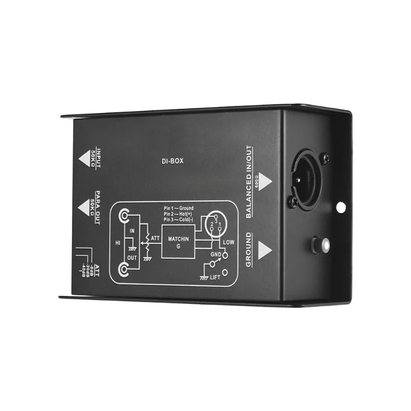 Passive Di Box Impedance Transformer Audio Isolator For Instrument Audio Signal Conversion