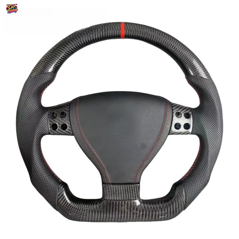 For Volkswagen Magotan B6 Golf 4 Sagitar Bora Tiguan PQ R36 Lavida Sport Flat Bottom Carbon Fiber Steering Wheel Customization