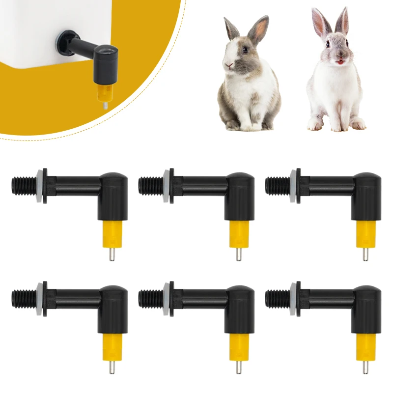 2/4 Pcs Rabbit Chicken Water Nipple Drinkers Quail Chicks Turkeys Ducks Poultry Water Nipples Leak-Proof Automatic Spring Type