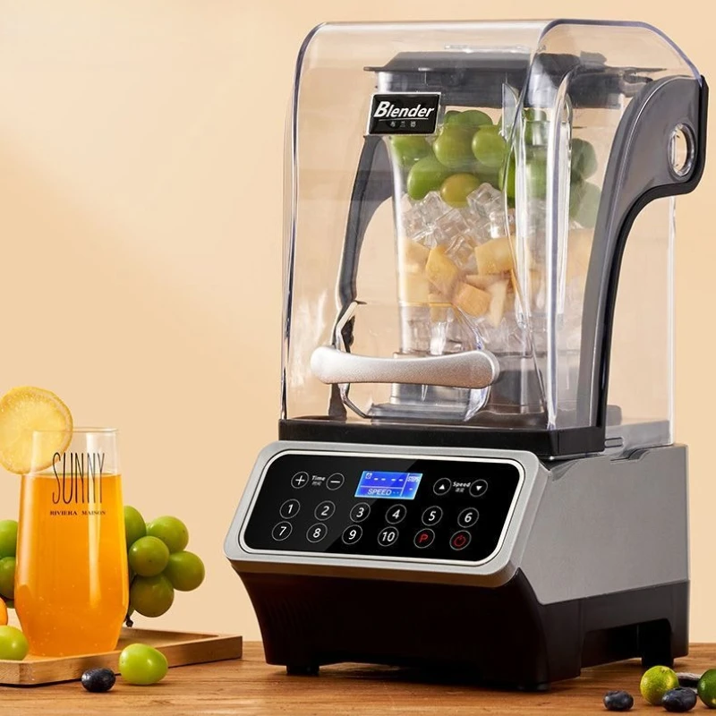 Commercial Quiet Blender with Cover - Multi-Functional for Smoothies, Juices, Soy Milk & Food Processing