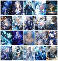 Genshin Impact Neuvillette Focalors 5D Diamond Painting New Game Character Mosaic Cross Stitch Kit Diamond Embroidery Room Decor