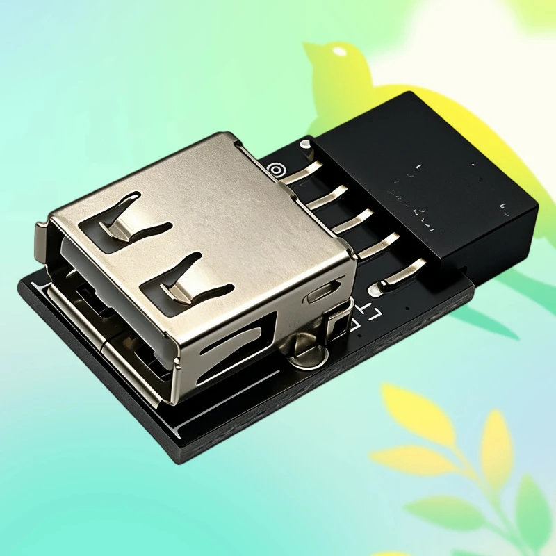 9Pin to USB2.0 Type-A Female Socket Adapter Card Riser Front Panel Header Connector Converter For Dongle Wireless Mouse Receiver