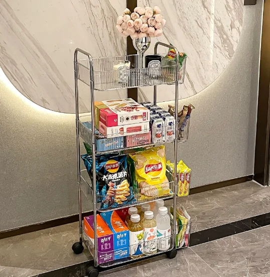 Hand Serving Trolley Cart Storage Coffee Mobile Grocery Cart Multifunctionele Trolley Tea Meble Kuchenne Kitchen Furniture