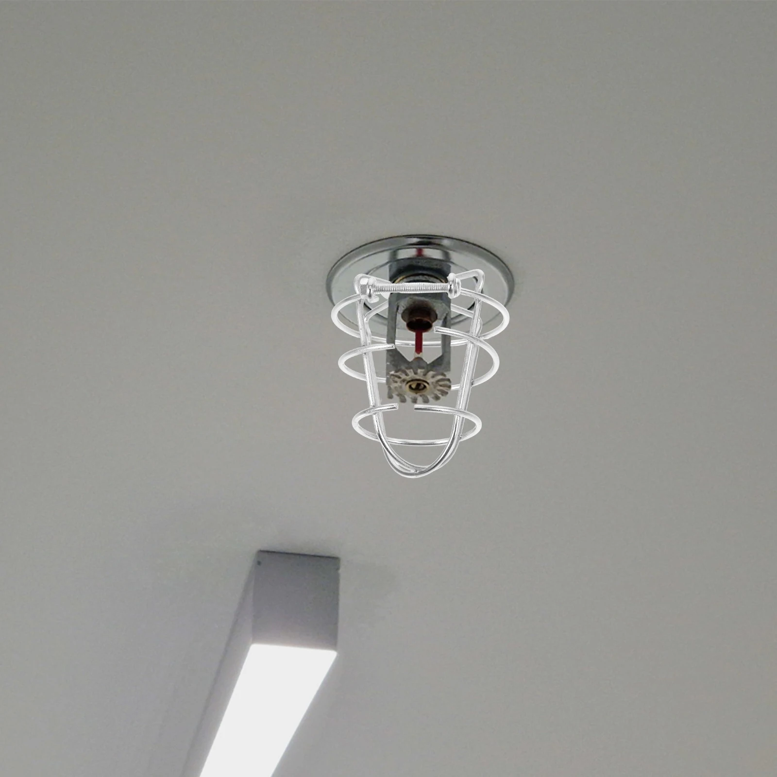 

4 Pcs Wall-mounted Fire Sprinkler Hood Protection Cage Iron Wire Guard