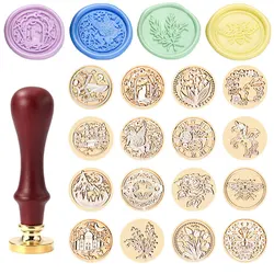 Star Sky Rose Wax Seal Stamp Butterfly Sealing Wax Stamp Replace Head Flower Stamp Leaf Decor Wedding Invitations Christmas Gift