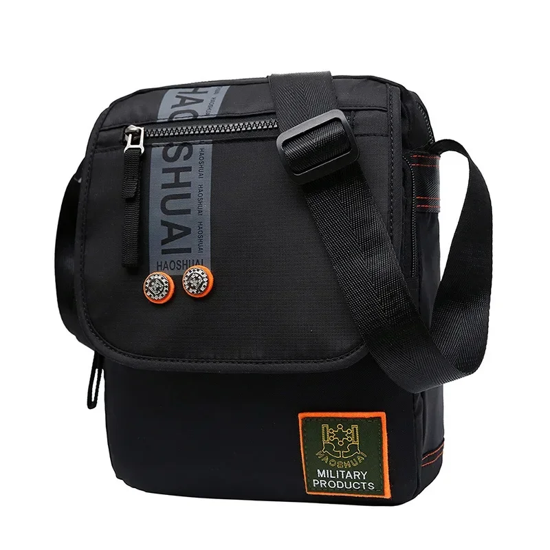 Men Nylon Sling Shoulder Cross Body Bag Multi-Pocket Travel  Simple Fashion Trends Male Waterproof Single Messenger Bags