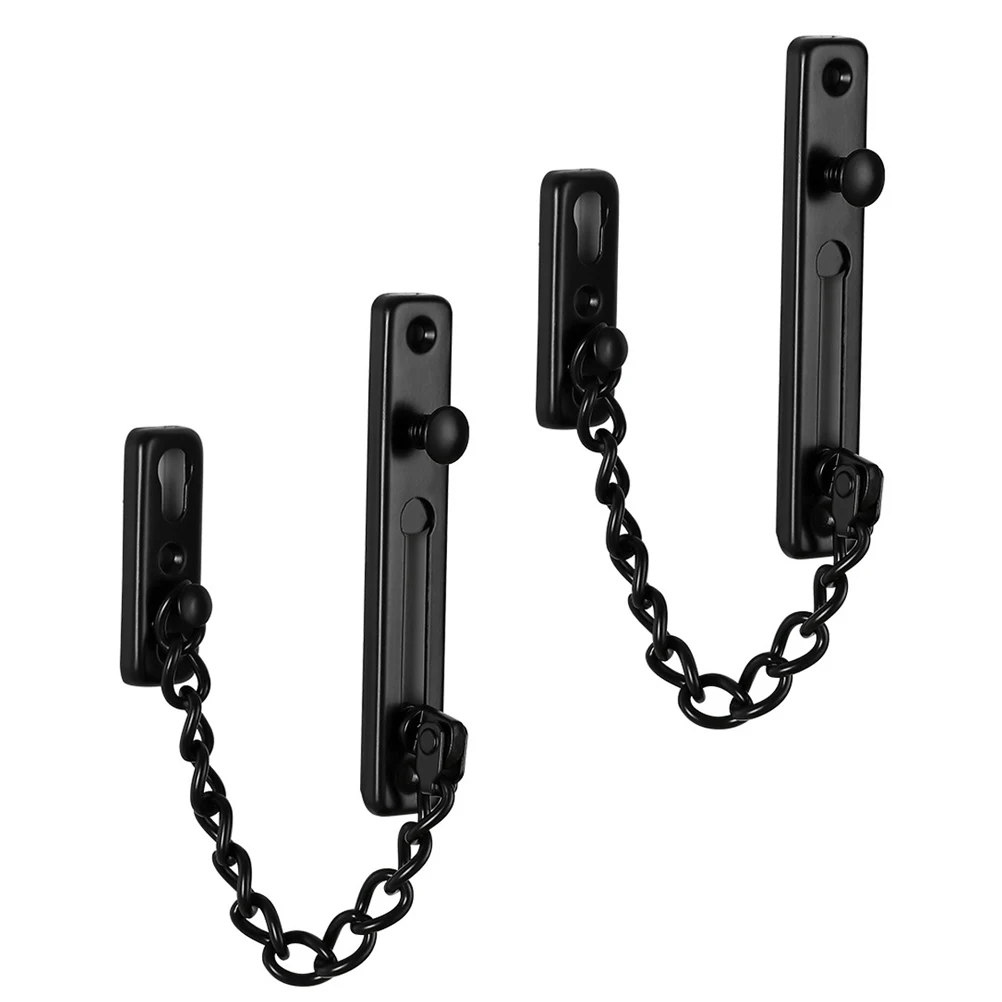 

2 Pcs Chain Stainless Steel Anti Theft Lock Child Safety Home Stainless Steel Lock Hardware High Hardness