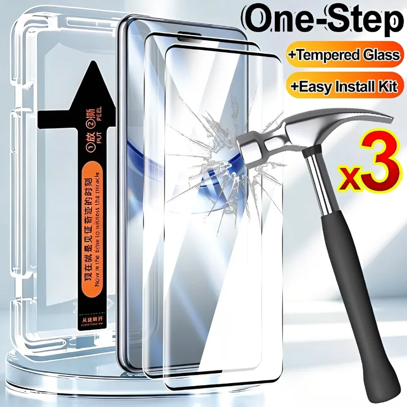 

1/2/3Pcs One-click Tempered Glass Screen Protectors with Easy Installation Kit for Xiaomi Redmi Note 15 15Pro 15Pro+ 5G 4G