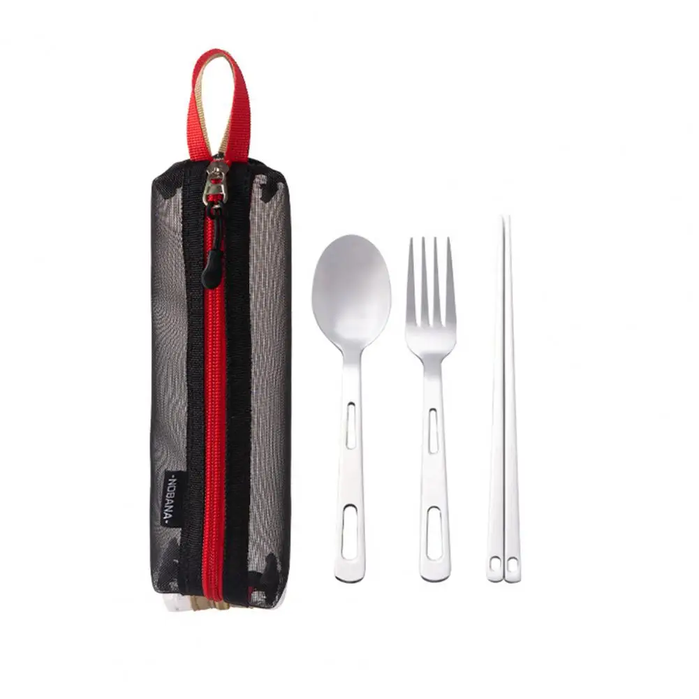 Useful Outdoor Tableware Lightweight Portable Cutlery Food Grade Have Meal Portable Spoon Fork Cutlery Camping Equipment