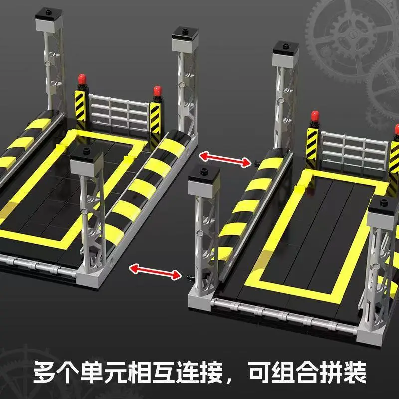 스트리트 뷰 다층 조합 주차장 슈퍼카 레이싱 차고 디스플레이 스탠드 블록 장난감 어린이용