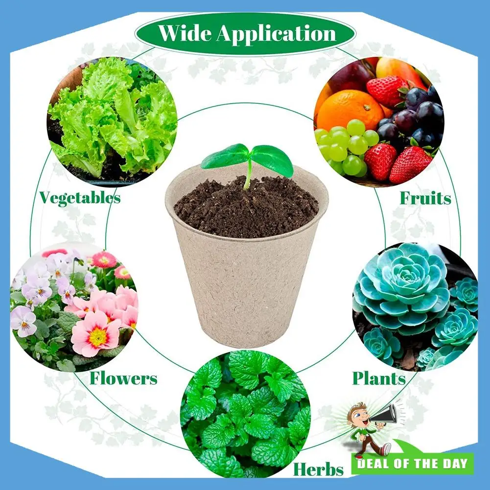 

24-Hour Delivery Growing Pots For Plants, Diameter 8 Cm, Height 8Cm, 100 Pieces Plant Pots And 100 Plant Labels