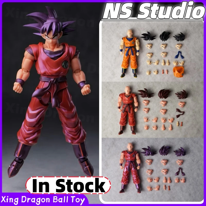 【In Stock】NS Studio Dragon Ball SHF「Orange Mechanical Puppet Type I」Kaio‑Ken Son Goku 1/12 Action Figure Toys Model Collection