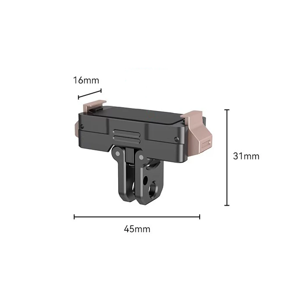 For DJI Osmo Action6 Metal Magnetic Camera Mounting Base with Two-claw & 1/4-inch Threaded Mount Interface for DJI Osmo Nano
