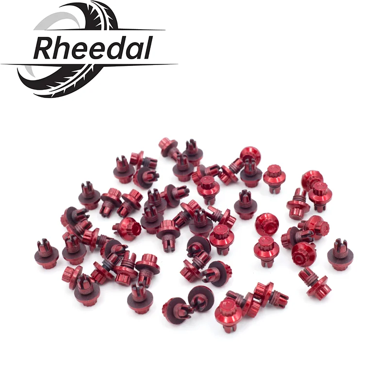 Rheedal 25Pcs 8mm/0.31" Wheel Rivets Nuts Car Styling Tunning For Car Rim Lip Decoration Car Spare Parts Exterior Accessories